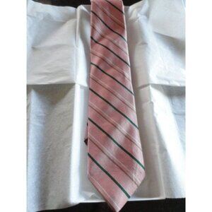Vintage Men’s JR Logo Tie Whalings Men's Store Detroit Striped Pink Beige